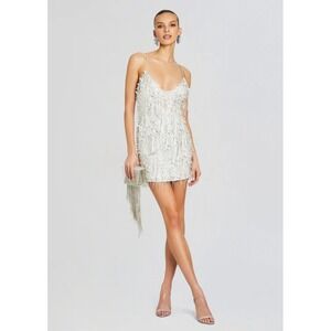 Retrofete Shimmering Silver Mini Dress nwt
